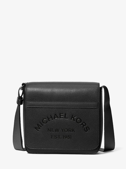 Cooper Pebbled Leather Crossbody Bag Black Black