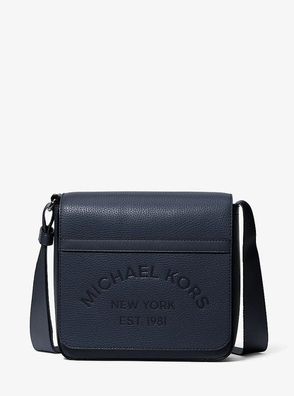 Cooper Pebbled Leather Crossbody Bag Navy Navy