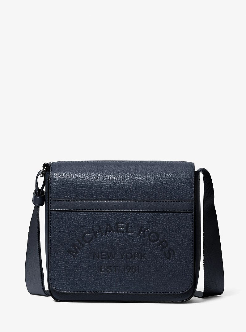 Cooper Pebbled Leather Crossbody Bag Navy Navy