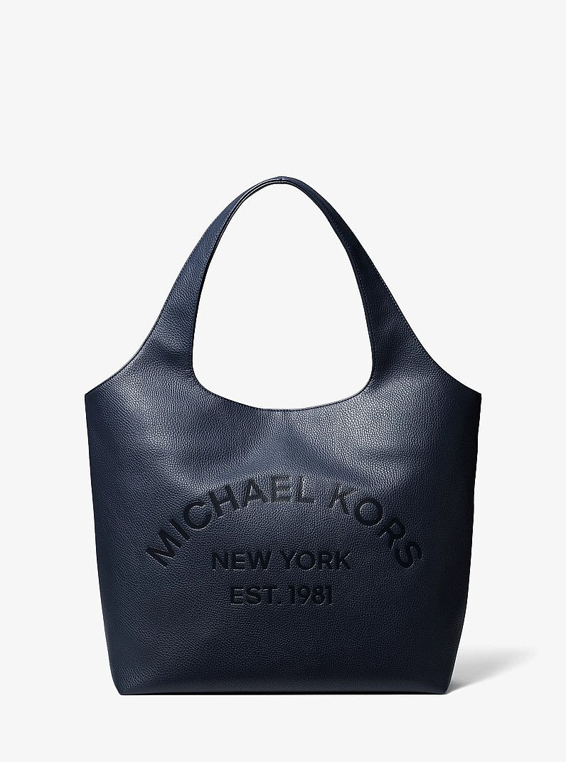 Cooper Small Logo Embossed Tote Bag Navy Navy