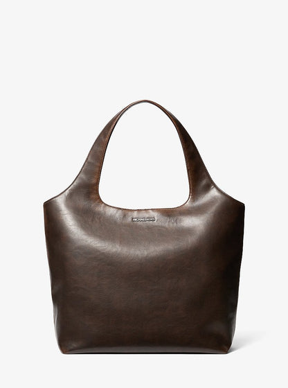 Cooper Burnished Tote Bag Chocolate Chocolate