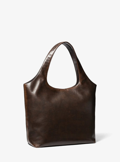 Cooper Burnished Tote Bag Chocolate Chocolate