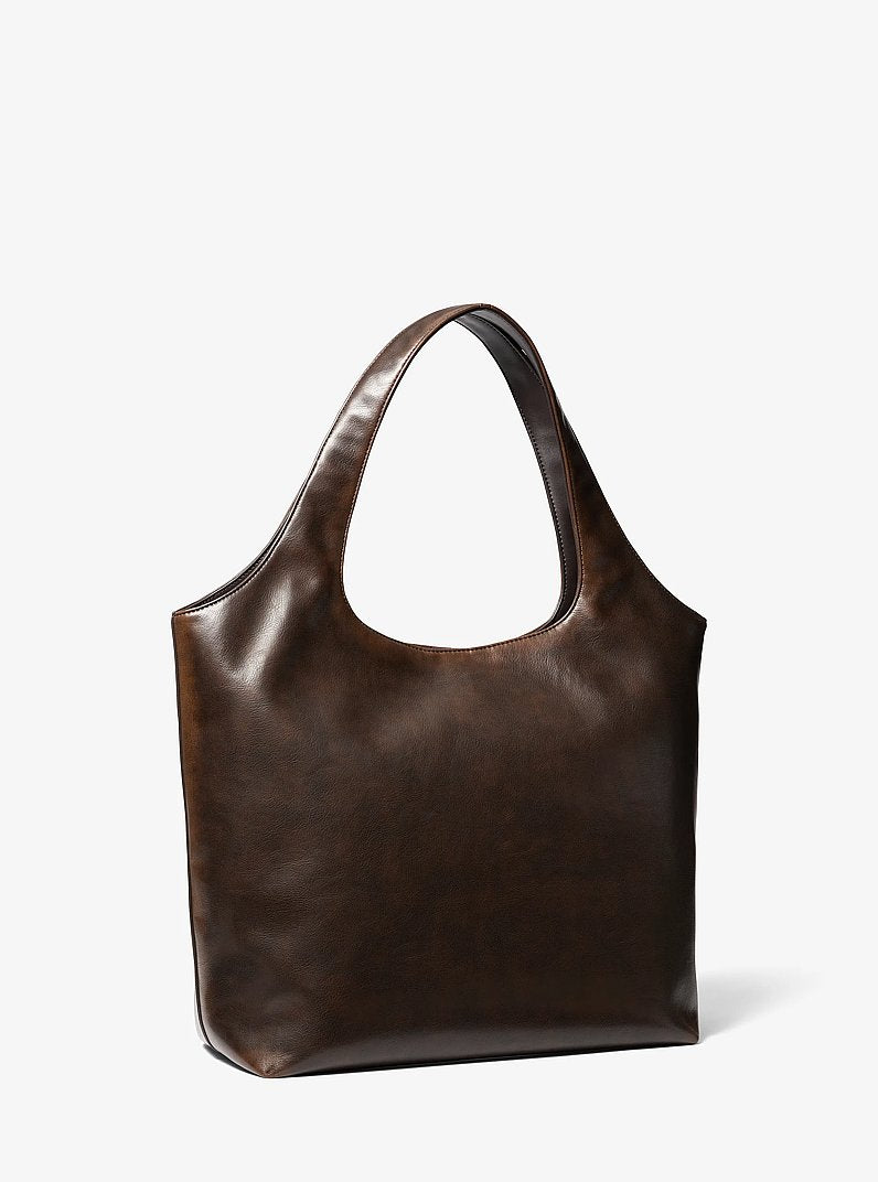 Cooper Burnished Tote Bag Chocolate Chocolate