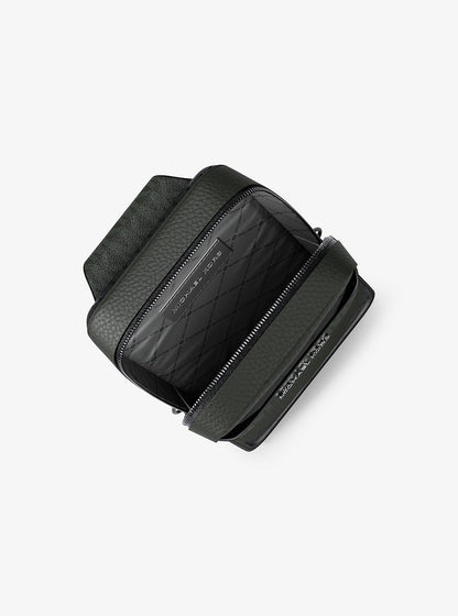 Cooper Pebbled Leather and Signature Logo Sling Pack with Pouch Moss Moss