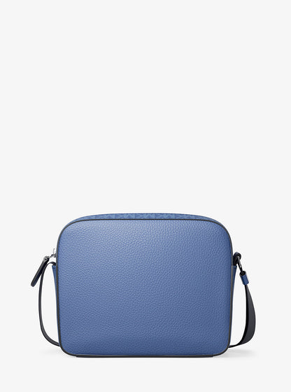 Cooper Medium Pebbled Leather and Signature Logo Camera Crossbody Bag Galaxy Blue Galaxy Blue