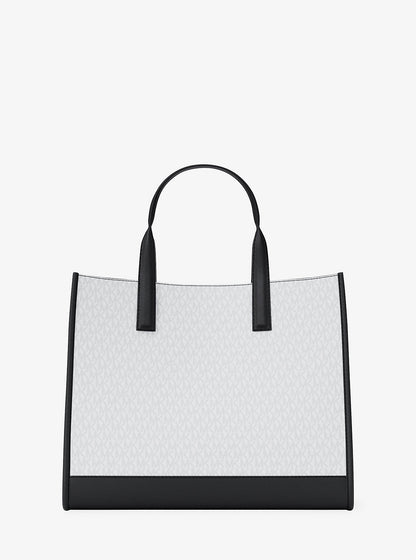 Cooper Medium Embellished Signature Logo Tote Bag Bright Wht Bright Wht