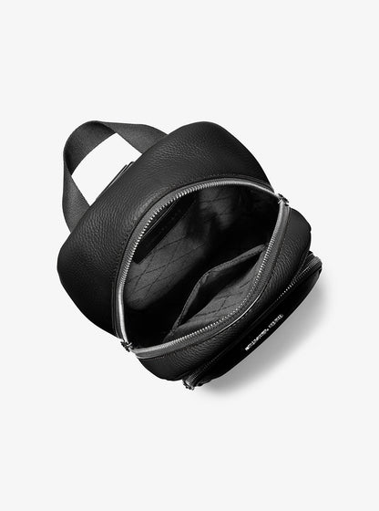 Cooper Pebbled Leather Sling Pack Black Black