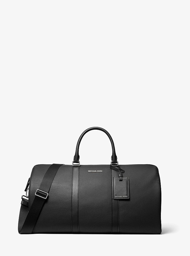 Cooper Pebbled Leather Duffel Bag Black Black