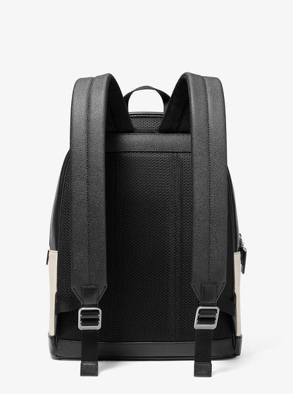 Cooper Two-Tone Canvas Dome Backpack Natural-Black Natural-Black