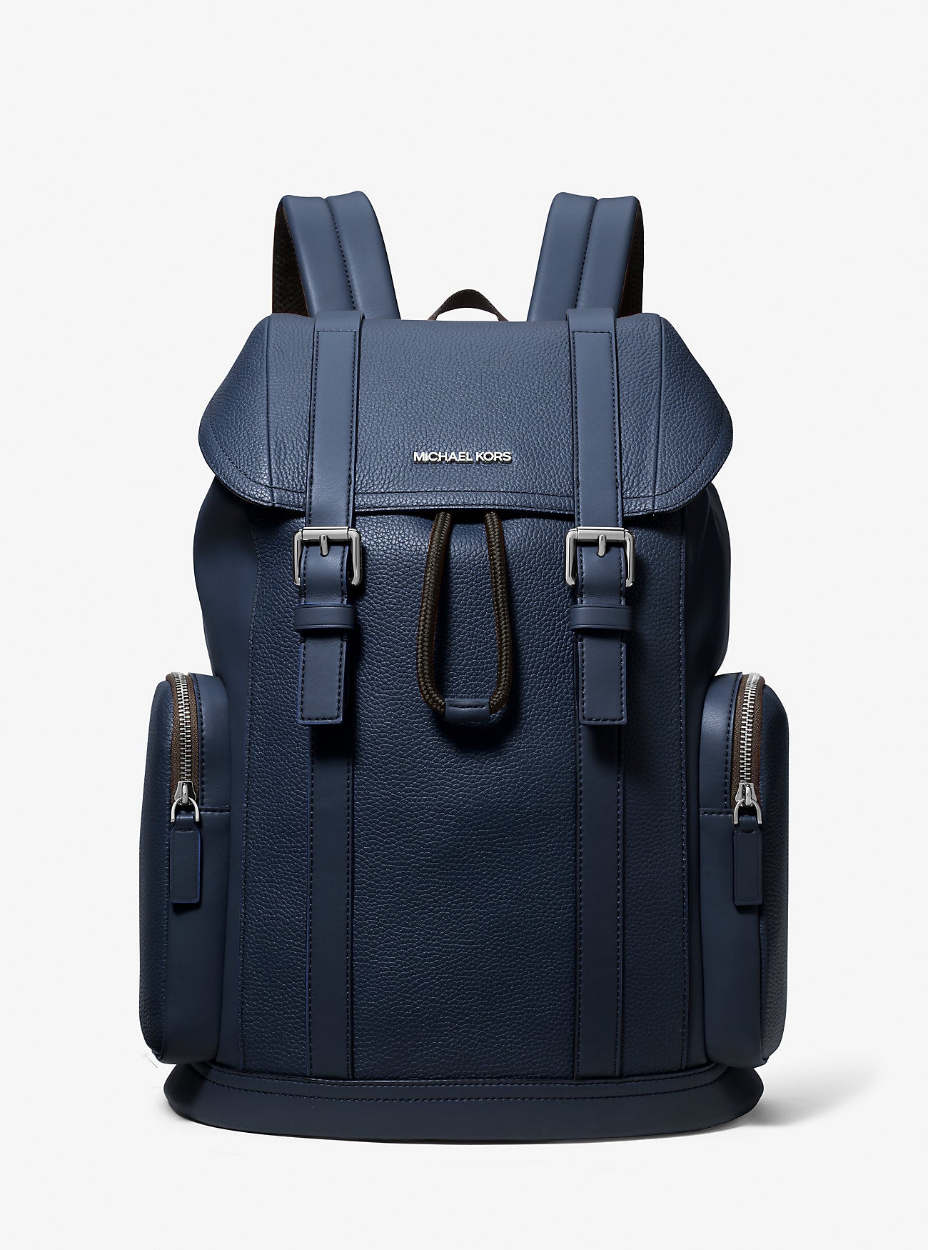 Cooper Pebbled Leather Backpack Navy Navy