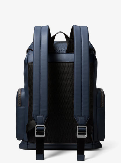 Cooper Pebbled Leather Backpack Navy Navy