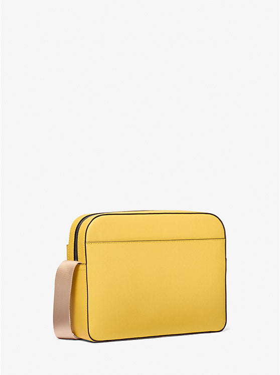 Cooper Saffiano Leather Utility Crossbody Bag Daisy Yellow