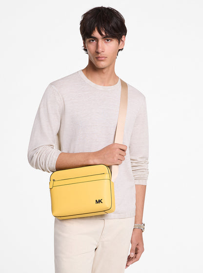 Cooper Saffiano Leather Utility Crossbody Bag Daisy Yellow Daisy Yellow