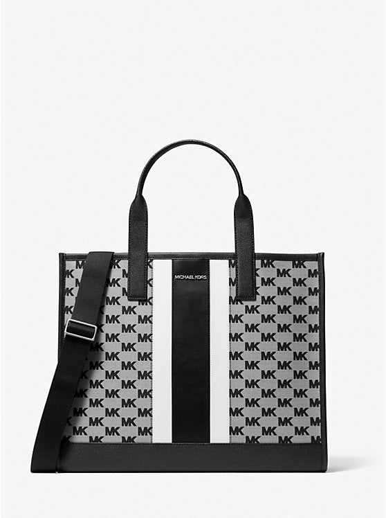 Micheal Kors Cooper Logo Jacquard Tote Bag Black
