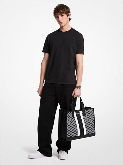 Cooper Logo Jacquard Tote Bag Black