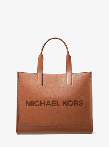 Cooper Logo Embossed Pebbled Leather Tote Bag Luggage Luggage