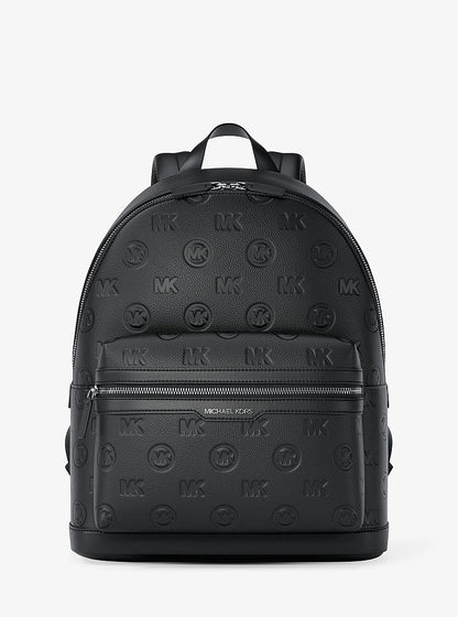 Cooper Medium Logo Debossed Dome Backpack Black Black
