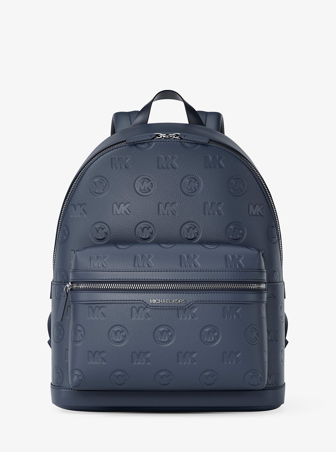 Cooper Medium Logo Debossed Dome Backpack Navy Navy
