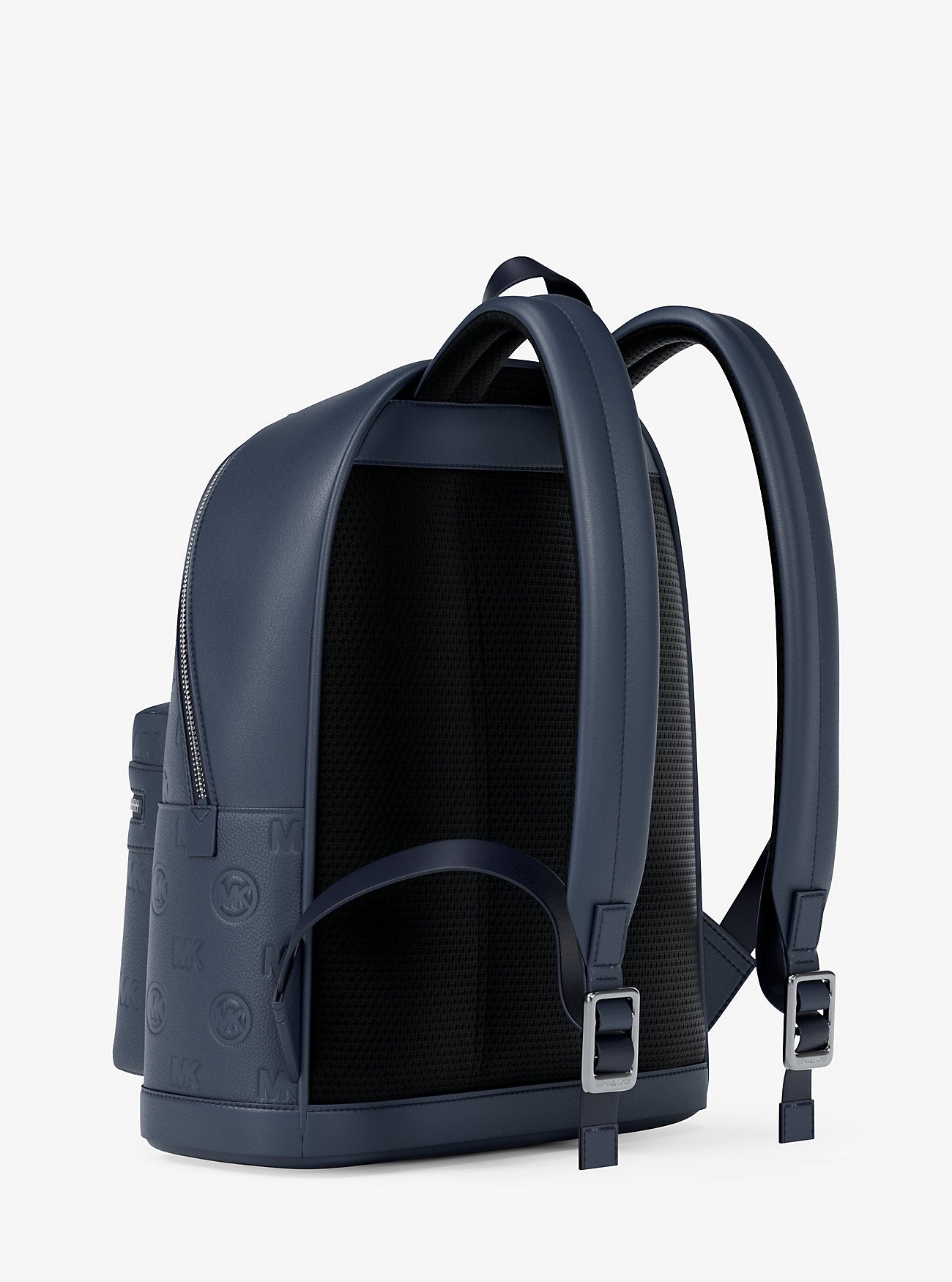 Cooper Medium Logo Debossed Dome Backpack Navy Navy