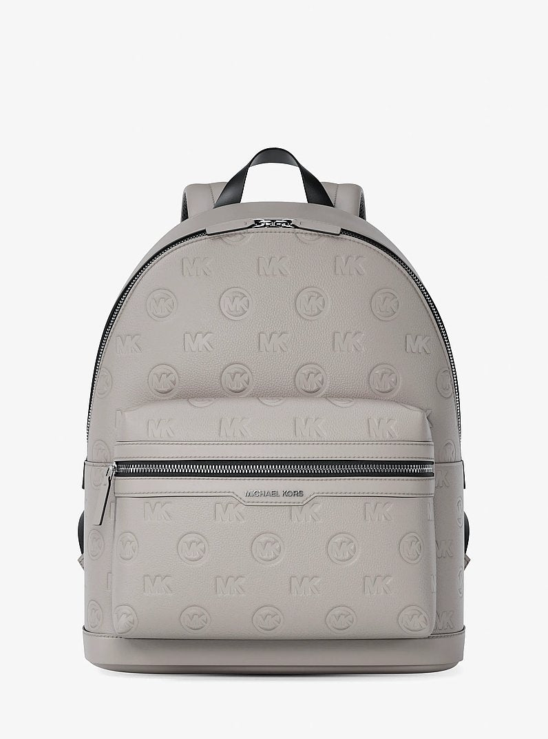 Cooper Medium Logo Debossed Dome Backpack Pearl Grey Pearl Grey