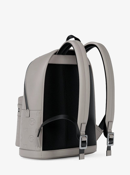 Cooper Medium Logo Debossed Dome Backpack Pearl Grey Pearl Grey