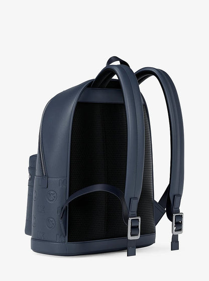 Cooper Medium Logo Debossed Dome Backpack Navy Navy