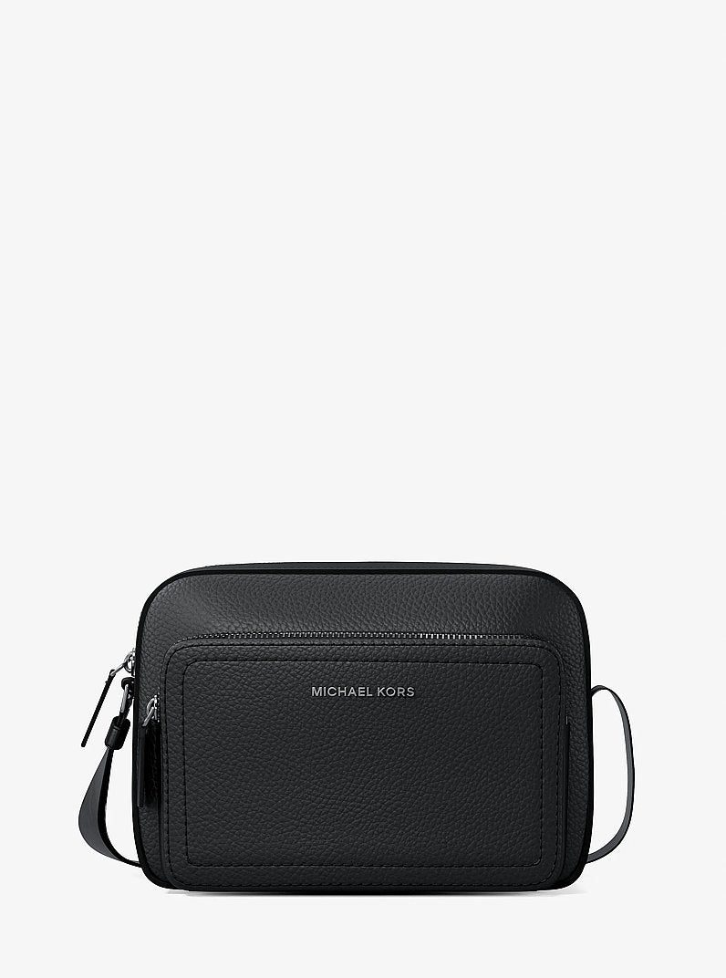 Cooper Pebbled Leather Flight Bag Black Black