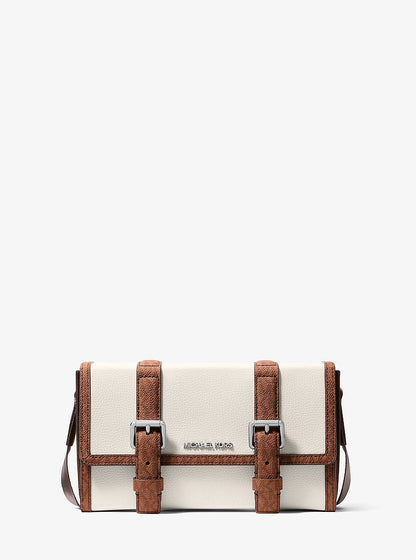 Cooper Pebbled Leather and Signature Logo Trunk Crossbody Bag Lt Crm-Lugg Lt Crm-Lugg