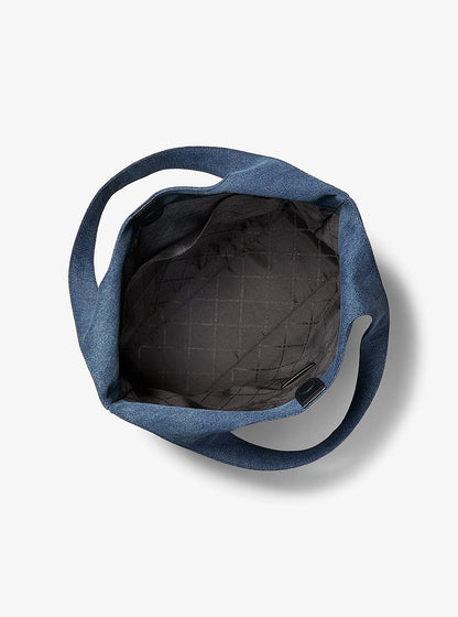 Cooper Medium Denim Tote Bag Dk Vt Bluwsh Dk Vt Bluwsh