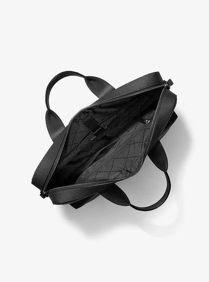 Pacey Medium Signature Logo Pocket Briefcase Black Black