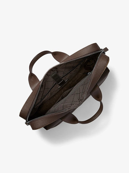 Pacey Medium Signature Logo Pocket Briefcase Camel Camel