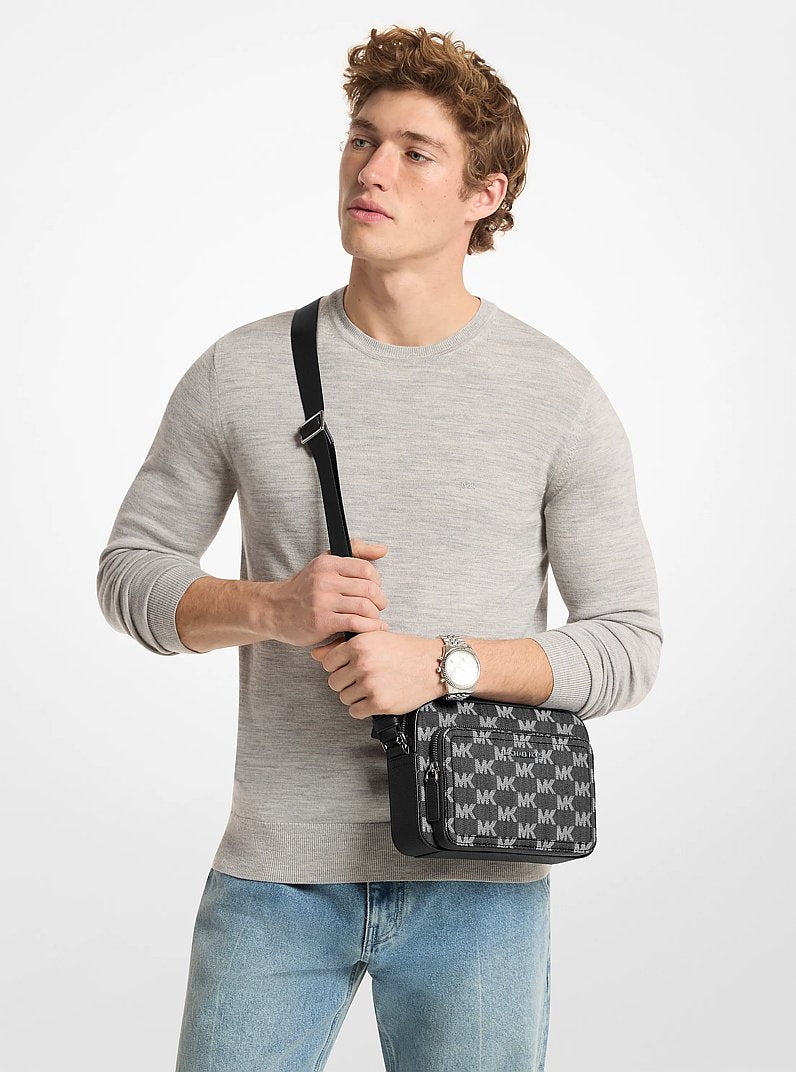 Cooper Logo Jacquard Denim Flight Bag Black Wash Black Wash