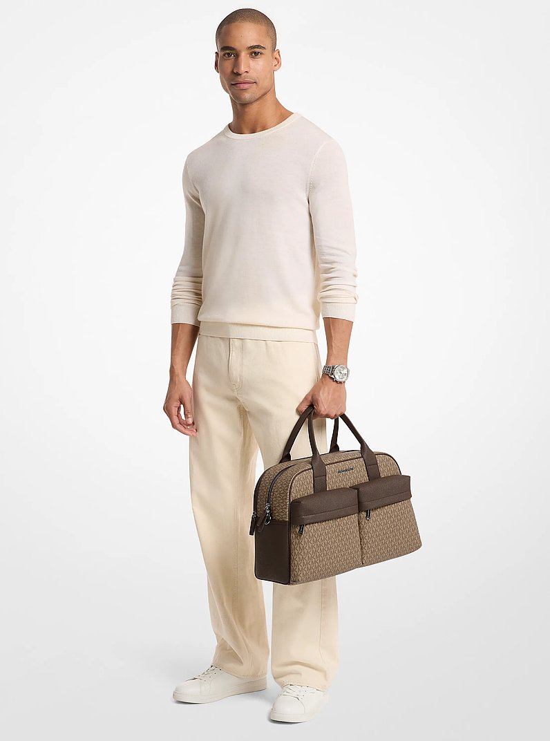 Pacey Medium Signature Logo Bowling Bag Camel Camel