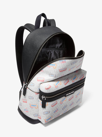 Cooper Embellished Signature Logo Dome Backpack Optic White Optic White