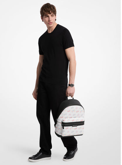 Cooper Embellished Signature Logo Dome Backpack Optic White Optic White
