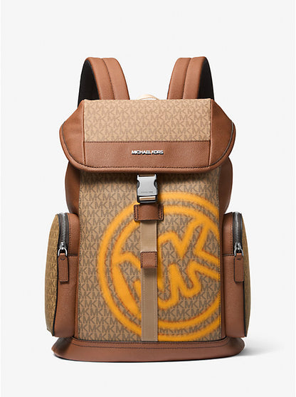 Micheal Kors Cooper Embellished Signature Logo City Backpack Pop Orange