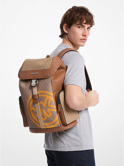 Cooper Embellished Signature Logo City Backpack Pop Orange