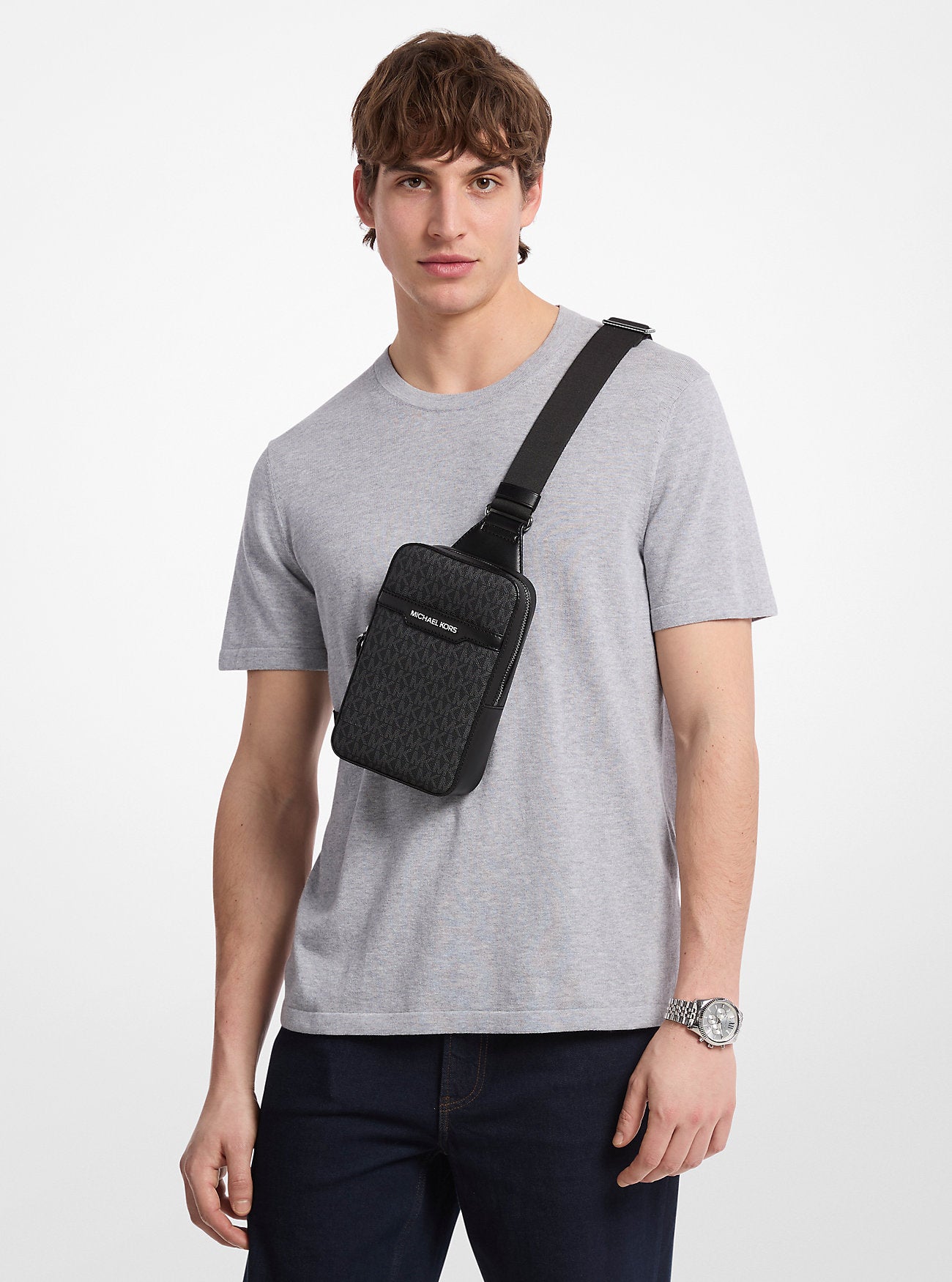 Cooper Medium Signature Logo Sling Pack Black Black