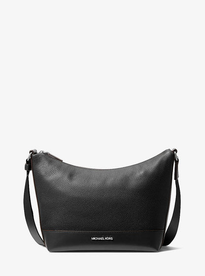 Cooper Pebbled Leather Crescent Bag Black Black