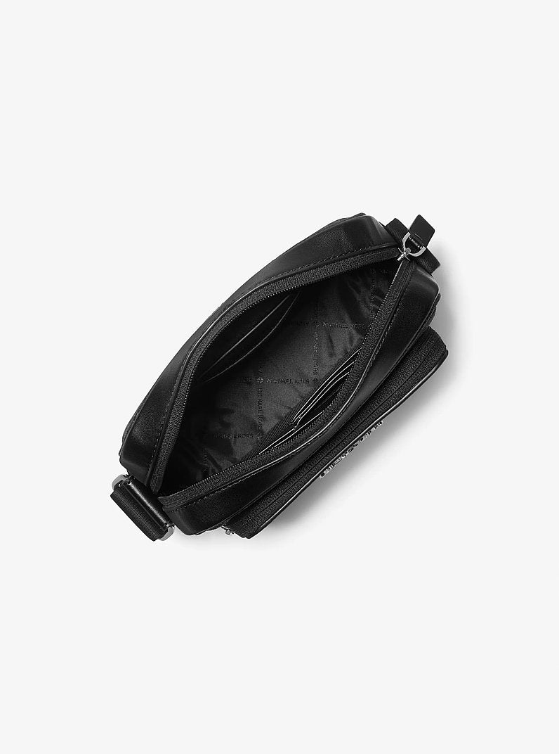 Cooper Signature Logo Camera Crossbody Bag With Pouch Black Black