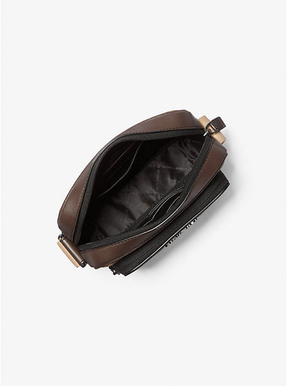 Cooper Signature Logo Camera Crossbody Bag With Pouch Camel