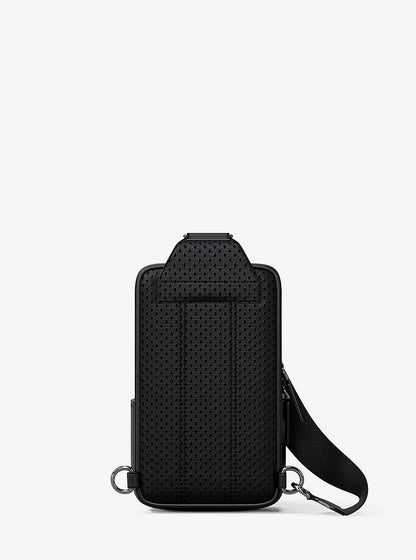 Cooper Medium Pebbled Leather Sling Pack Black Black