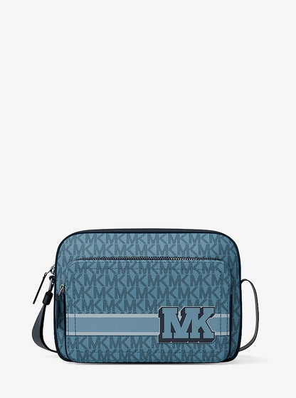 Cooper Embellished Signature Logo Flight Bag Denim Denim