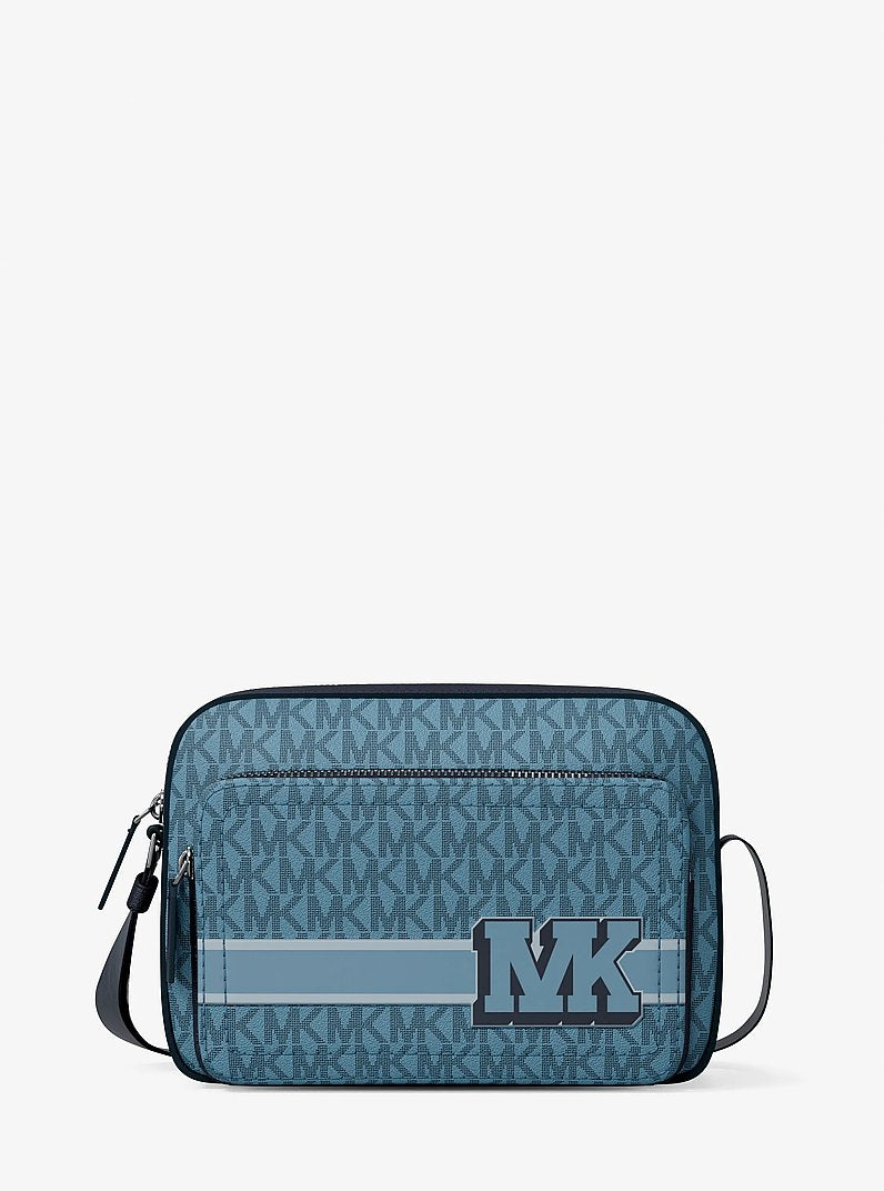 Cooper Embellished Signature Logo Flight Bag Denim Denim