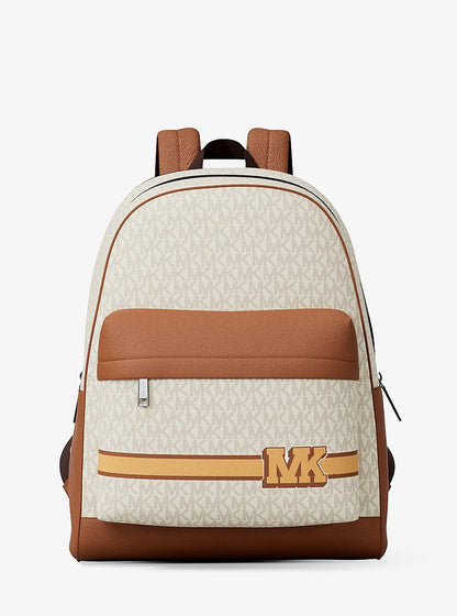 Pacey Embellished Striped Signature Logo Backpack Vanilla Combo Vanilla Combo