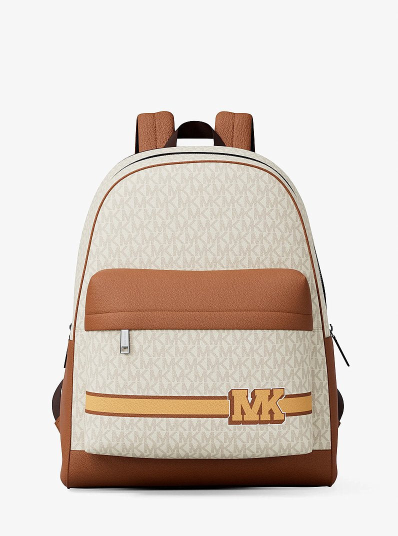 Pacey Embellished Striped Signature Logo Backpack Vanilla Combo Vanilla Combo