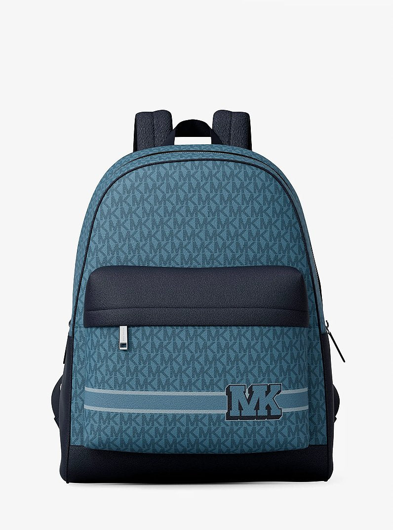 Pacey Embellished Striped Signature Logo Backpack Denim Denim