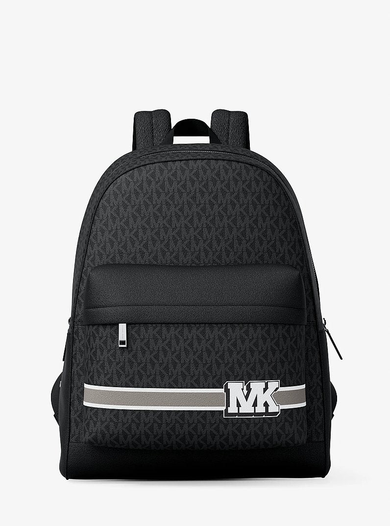 Pacey Embellished Striped Signature Logo Backpack Black Combo Black Combo