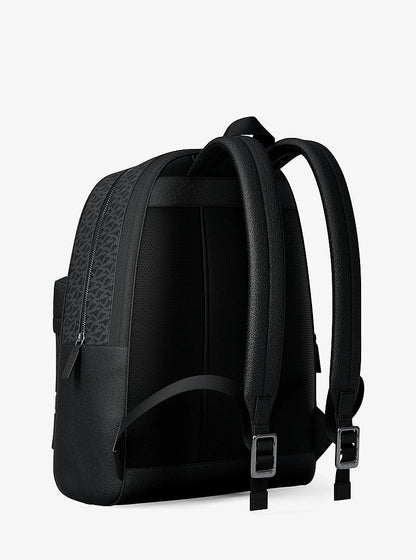 Pacey Embellished Striped Signature Logo Backpack Black Combo Black Combo