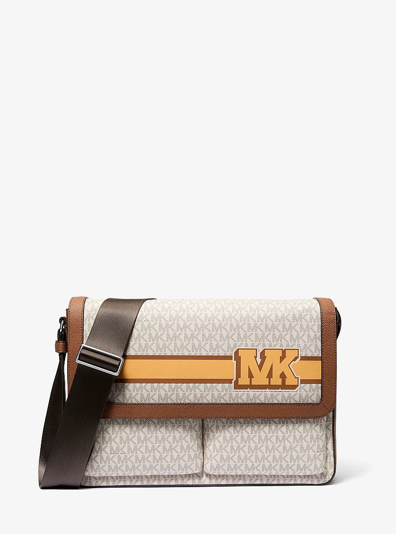 Pacey Embellished Signature Logo Messenger Bag Vanilla Combo Vanilla Combo